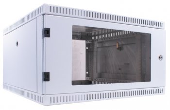 Шкаф 19" настенный, серый 6U 600*650, дверь стекло-металл NT WALLBOX 6-66 G