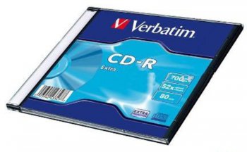 Диск CD-R Verbatim 700Mb 52x DataLife Slim (200шт) 43347