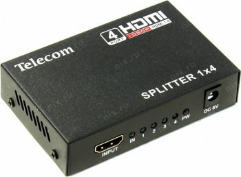 Разветвитель видеосигнала Telecom <TTS5020> HDMI Splitter (1in -> 4out) + б.п.