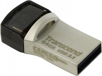 Накопитель USB Transcend <TS64GJF890S> JetFlash 890S USB3.0/USB Type C OTG Flash Drive 64Gb (RTL)