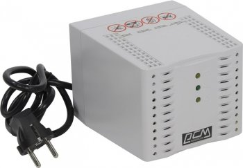 Стабилизатор напряжения PowerCom TCA-3000 White (вх.187~253 В, вых. 220V±5%, 4 розетки Euro)
