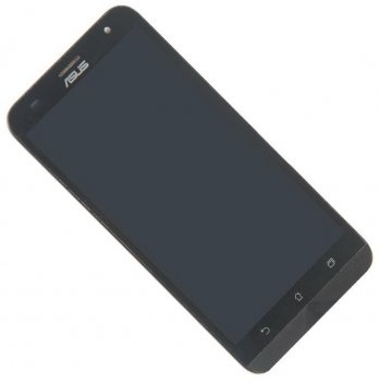 *Дисплей в сборе ZE550KL с тачскрином и передней панелью для ASUS Zenfone 2 Laser ZE550KL, черный (б/у, с разбора)