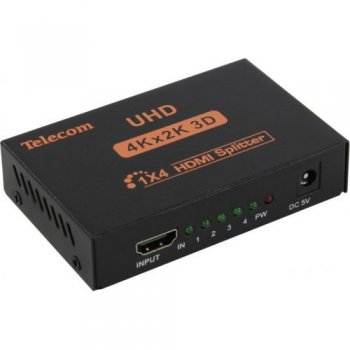 Разветвитель видеосигнала Telecom <TTS7005> HDMI Splitter (1in -> 4out, ver1.4) + б.п.