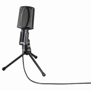 Микрофон проводной Hama 00139906 2м черный