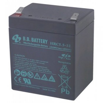 Аккумулятор для ИБП B.B. Battery HRC 5.5-12 (12V, 5.5Ah)