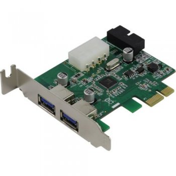 Контроллер Orient VA-3U2219PELP (OEM) PCI-Ex1, USB3.0, 2 port-ext, 19 pin port-int