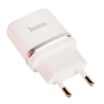 Зарядка USB-устройств HOCO C12 Smart 2xUSB-A, 5V, 2.4A, белый 6957531047759