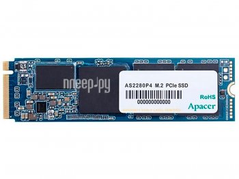 Твердотельный накопитель (SSD) Apacer SSD AS2280P4 512Gb M.2 PCIe Gen3x4 MTBF 1.5M, 3D TLC, Retail (AP512GAS2280P4-1)