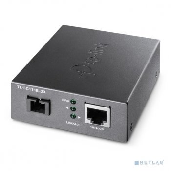 Медиаконвертер TP-Link <TL-FC111B-20> 100Base-T to SM 100Base Media Converter (1UTP, 1SC, SM)