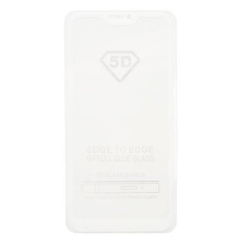 Стекло защитное 3D/5D/9D для Xiaomi Redmi 6 Pro, Mi A2 Lite, белый (без упаковки)