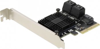 Контроллер Orient J585S5 (RTL) PCI-Ex4, SATA 6Gb/s, 5port-int