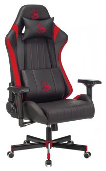 Кресло для геймера A4Tech Bloody GC-990 черный/красный эко.кожа крестов. металл