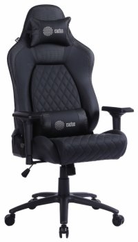 Кресло для геймера Cactus CS-CHR-130 черный эко.кожа с подголов. крестов. сталь