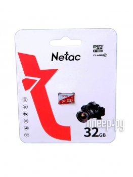 Карта памяти 32Gb - Netac MicroSD P500 Eco Class 10 NT02P500ECO-032G-S (Оригинальная!)