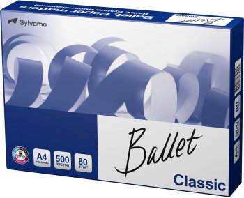 Бумага Ballet Classic B A4 марка B/80г/м2/500л./белый CIE153% общего назначения(офисная)
