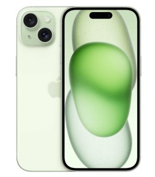 Смартфон Apple A3092 iPhone 15 128Gb зеленый моноблок 3G 4G 2Sim 6.1" 1179x2556 iOS 17 48Mpix 802.11 a/b/g/n/ac/ax NFC GPS Protect