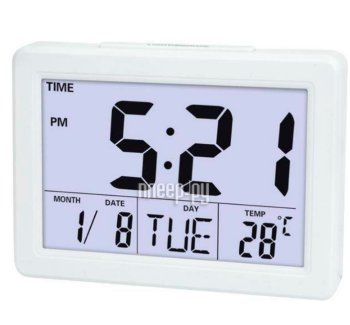 Термометр Perfeo "Phyllis", белый, (PF-F2619) время, температура, дата [PF_C3738]