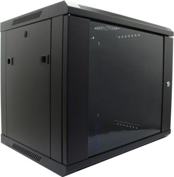 Шкаф 5bites <TC6401-09B> настенный телекоммуникационный черный 9U 600x450, дверь стекло-металл