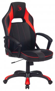 Кресло для геймера A4Tech Bloody GC-140 черный/красный эко.кожа/ткань крестовина